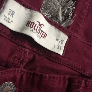 Hollister burgundy jeans